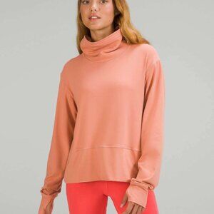 Lululemon Ready To Rulu Pullover Size 2 Pink Funnel Neck Active Crop Stretch Run